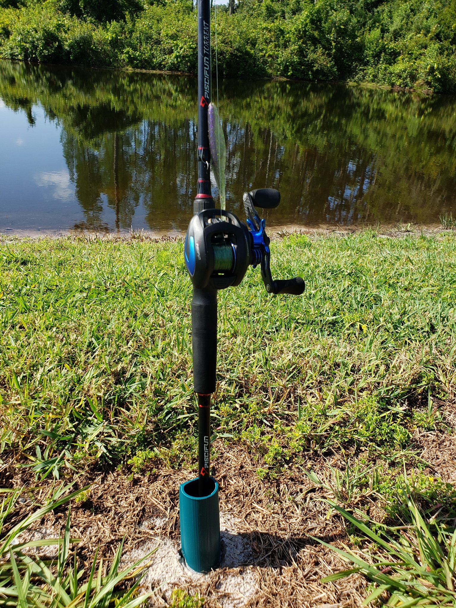 3d print fishing rod holder 4Bros Pole  Four Brothers 3d Print Fishing Reel Holder