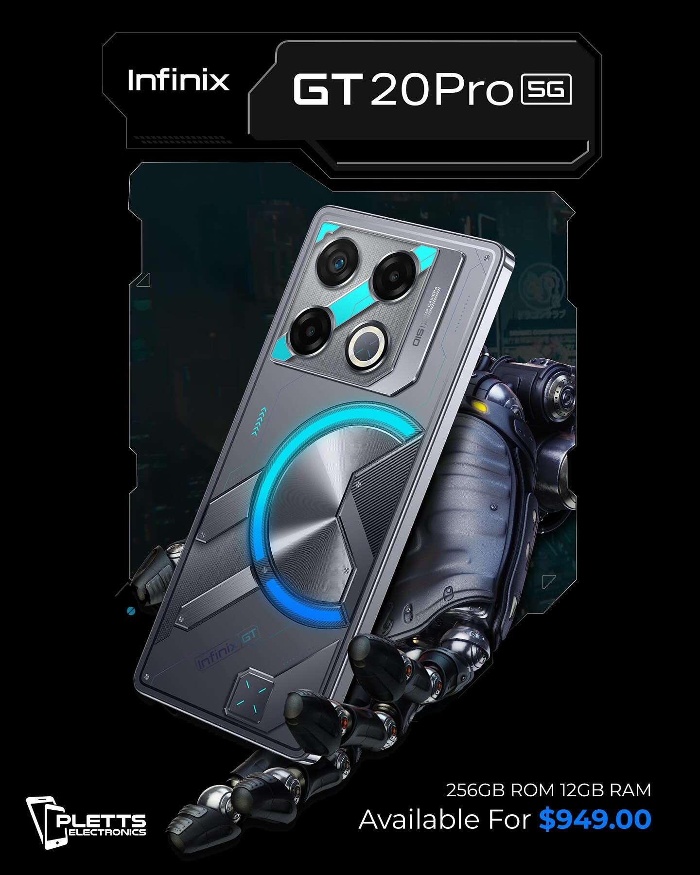 The Infinix GT 20 Pro are back in stock! ? With 256 GB of storage 