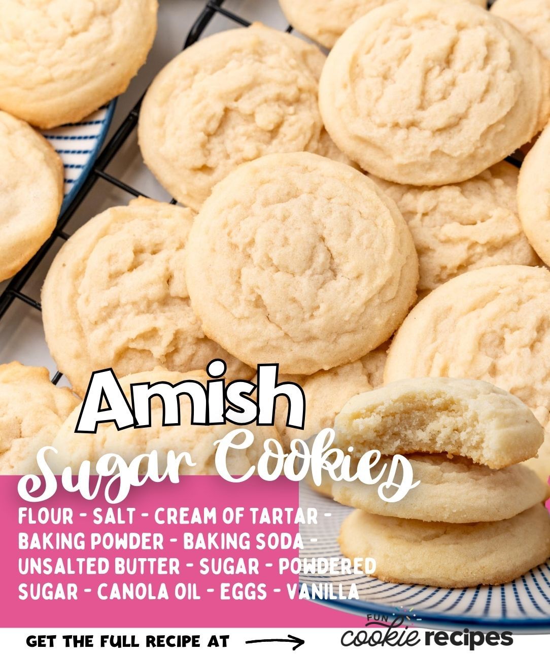 Fun - Amish Sugar Cookies are simple, homemade, drop cookies that are ...