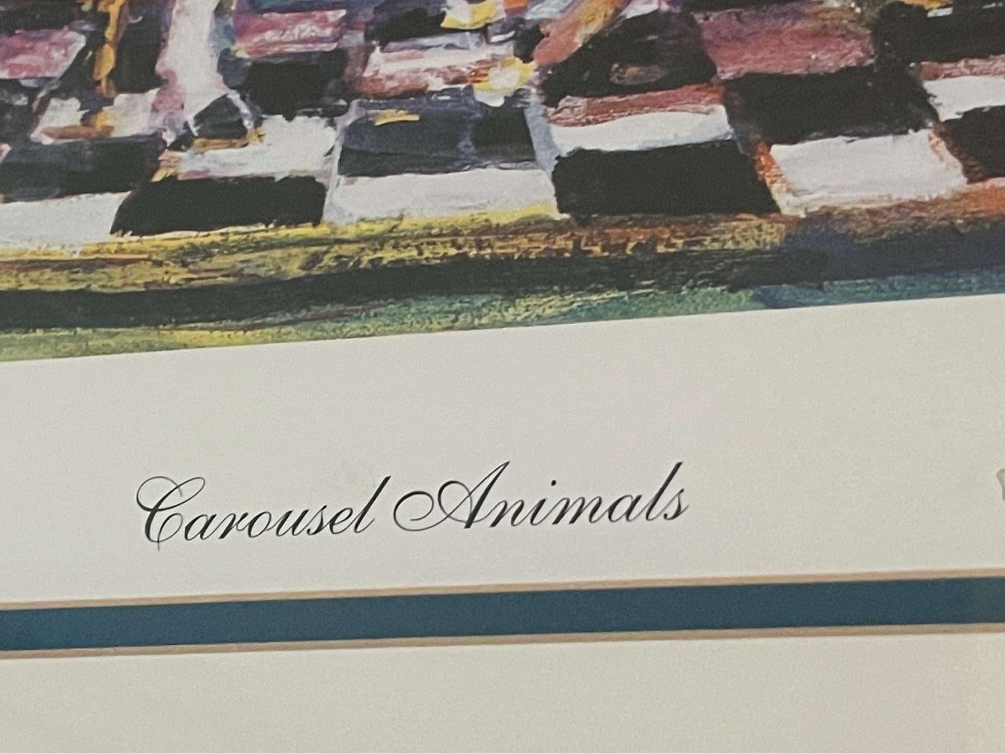 Local Artist Sharon Saseen’s ‘Carousel Animals’ signed, framed print ...