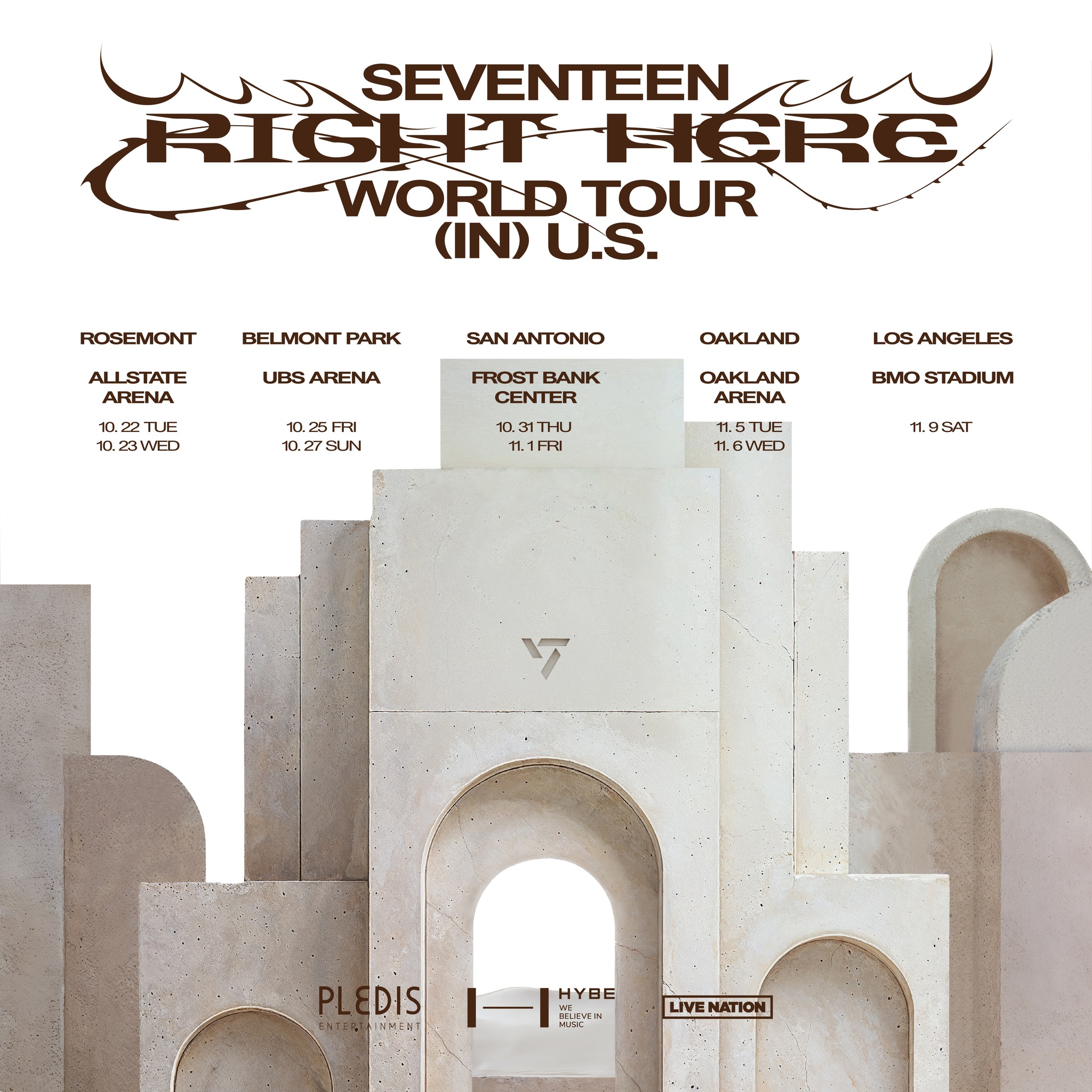 NOTICE] SEVENTEEN [RIGHT HERE] WORLD TOUR IN ASIA 개최 안내 (+ENG