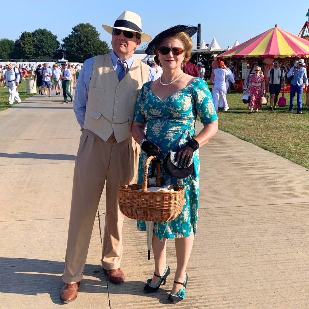 1940s lady goodwood revival dress code Throwback Thursday! Nikki and her husband both looked incredible at last year's Revival. This debonair fellow was fully kitted out in pieces including our Gadabout linen waistcoat, Edwin trousers in Style:Belts