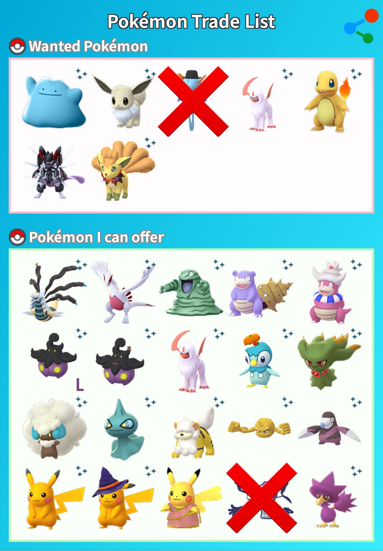 Pokémon Go ✨ Ténéfix (Sableye) Chromatique / Shiny - Échange (Trade) - Compte Android - Édition 2005 | Pokémon Rare Jeu Mobile Collection