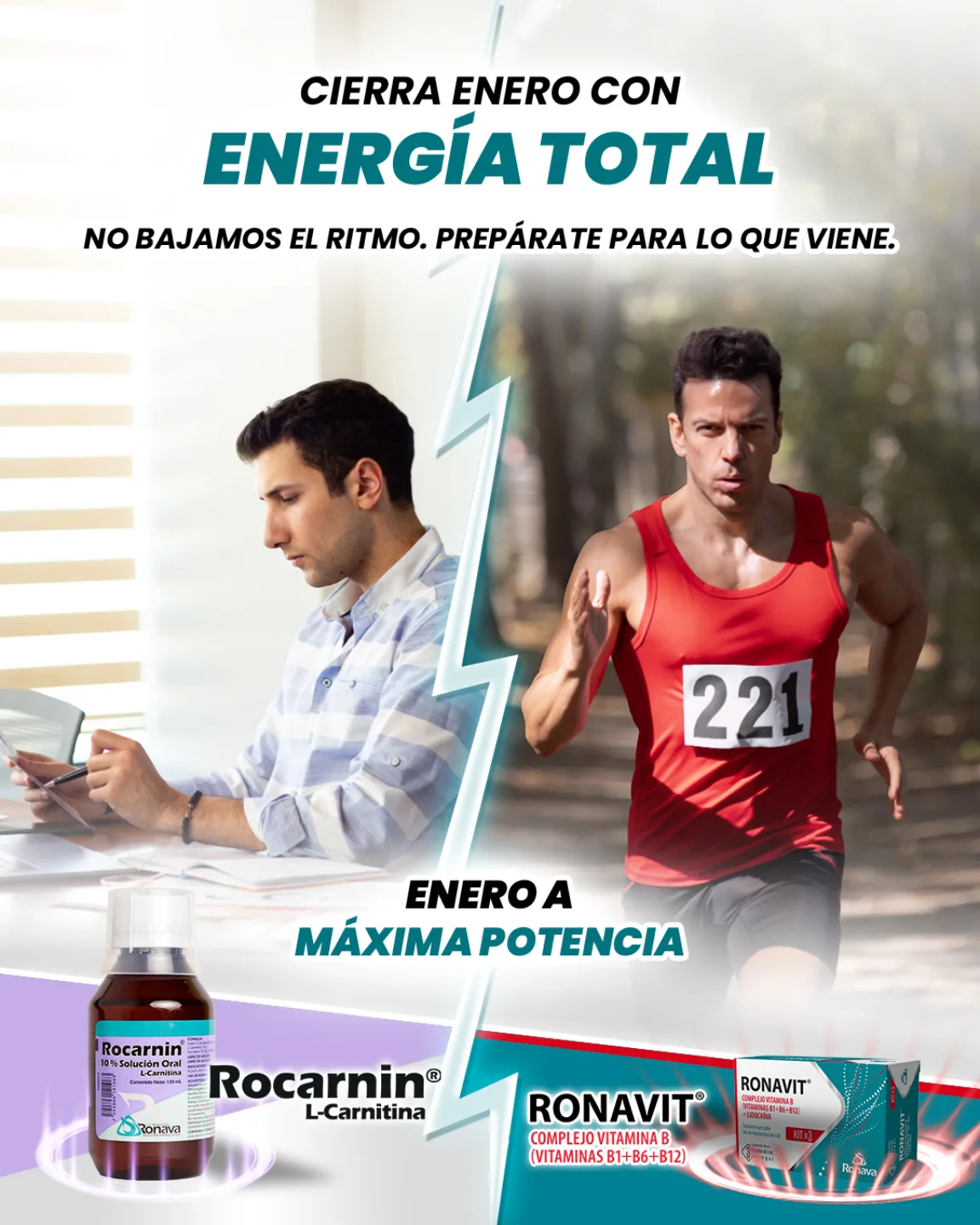 Cerremos el mes de enero con lo mejor Maximiza tú energía y potencia con Rocarnin y Ronavit Disponibles en las principales cadenas y farmacias del país #LaboratorioRonava #rocarnin #RonavaConVenezuela #energiayvitalidad