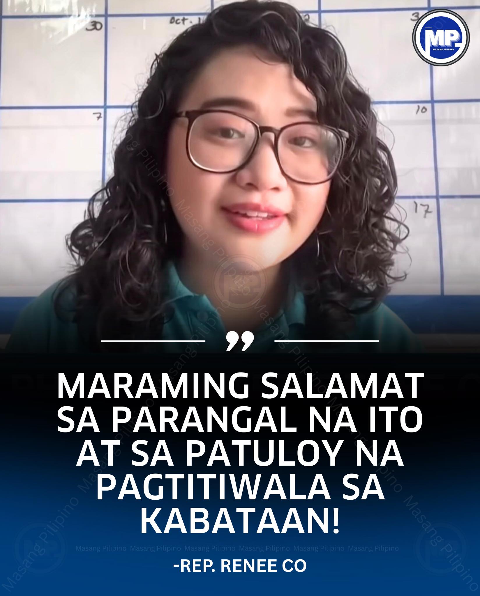Masang - REP. RENEE CO NAGPASALAMAT SA PAG GAWAD SA KANYA BILANG ISANG ...