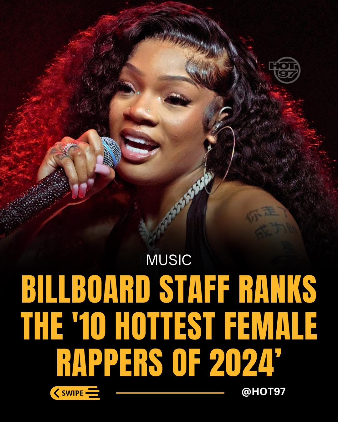 HOT 97 - #Billboard ranks the ‘10 Hottest Female Rappers...