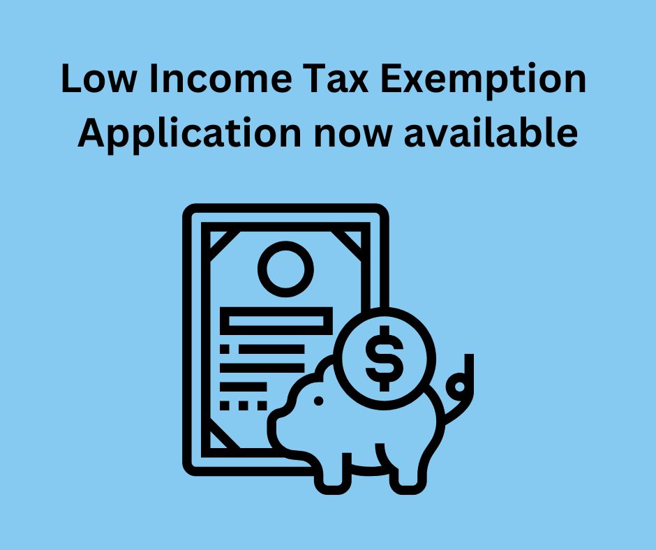Municipality - Our Low Income Tax Exemption Application for 2026 is now ...