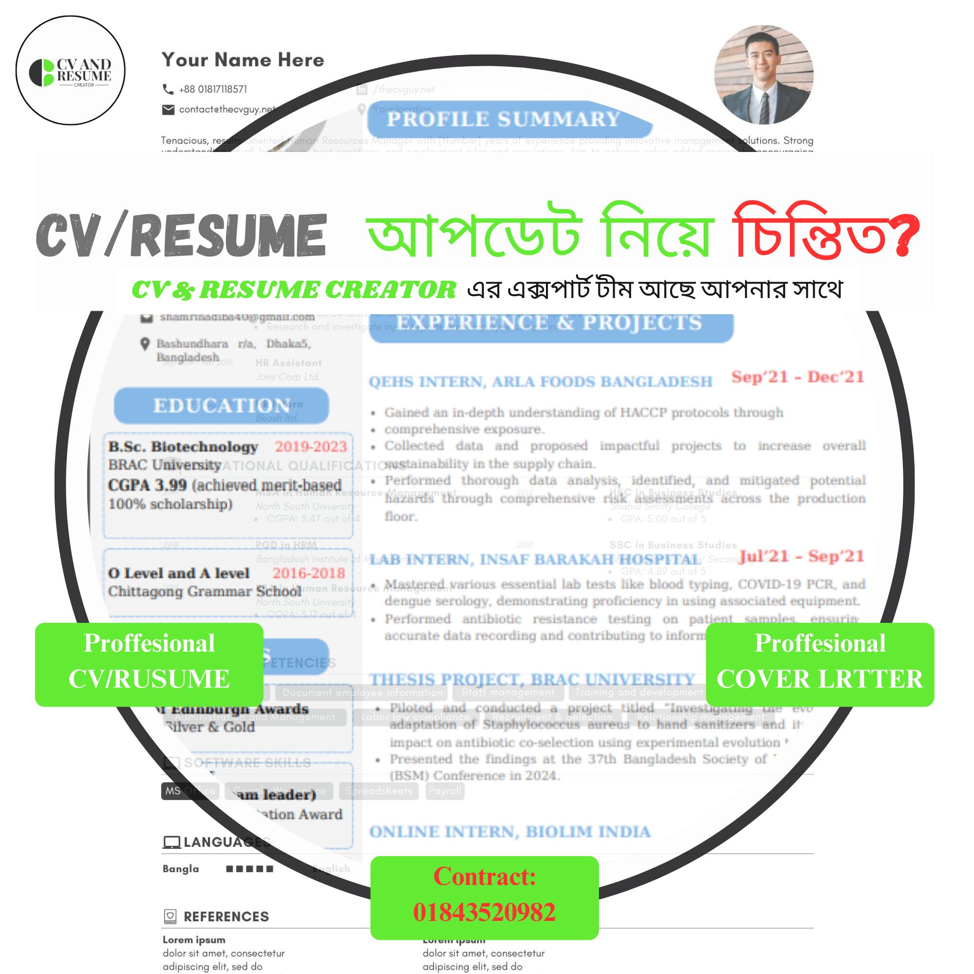 Cv & Resume creator