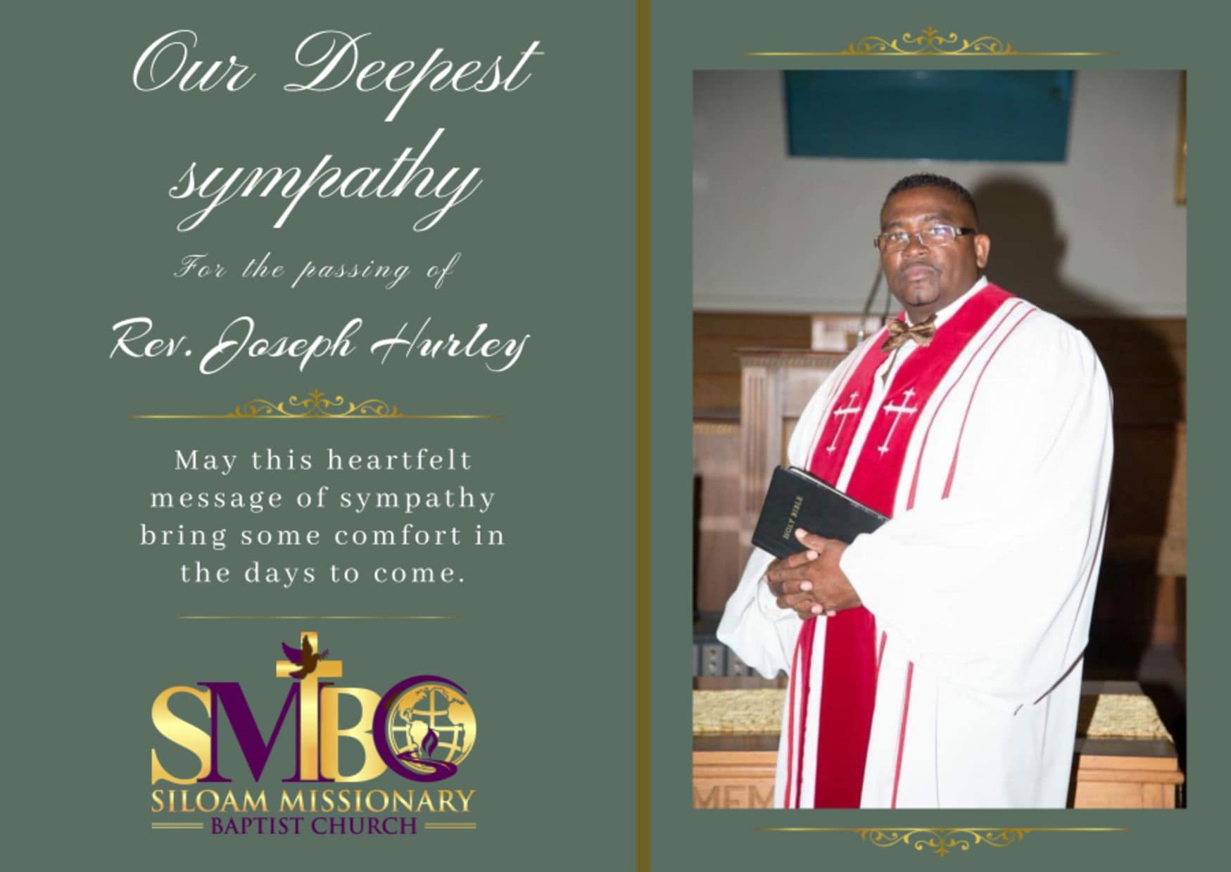 With Deep Sadness:... - Siloam Missionary Baptist Church