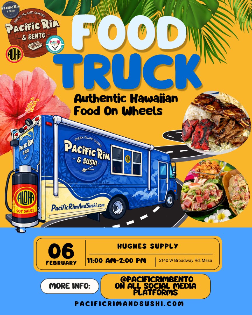 Updated schedule! 🌺🚚 We added TWO... - Pacific Rim & Bento | Facebook