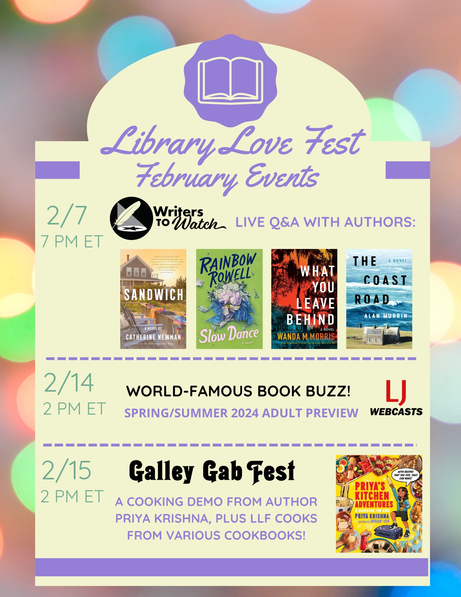 Now presenting: the LLF calendar of... - Library Love Fest | Facebook