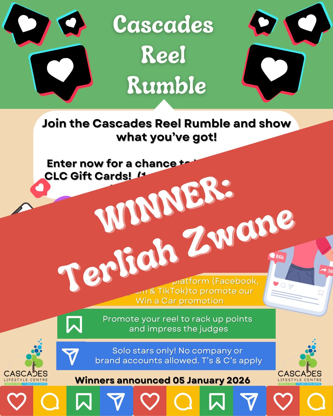 🎬 Reel Rumble Champion! 🎬 A... - Cascades Lifestyle Centre | Facebook