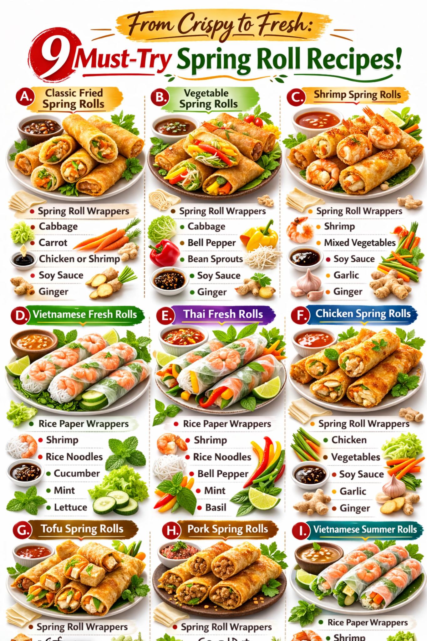 Chef - From Crispy to Fresh: 9 Must-Try Spring Roll Recipes — Complete ...