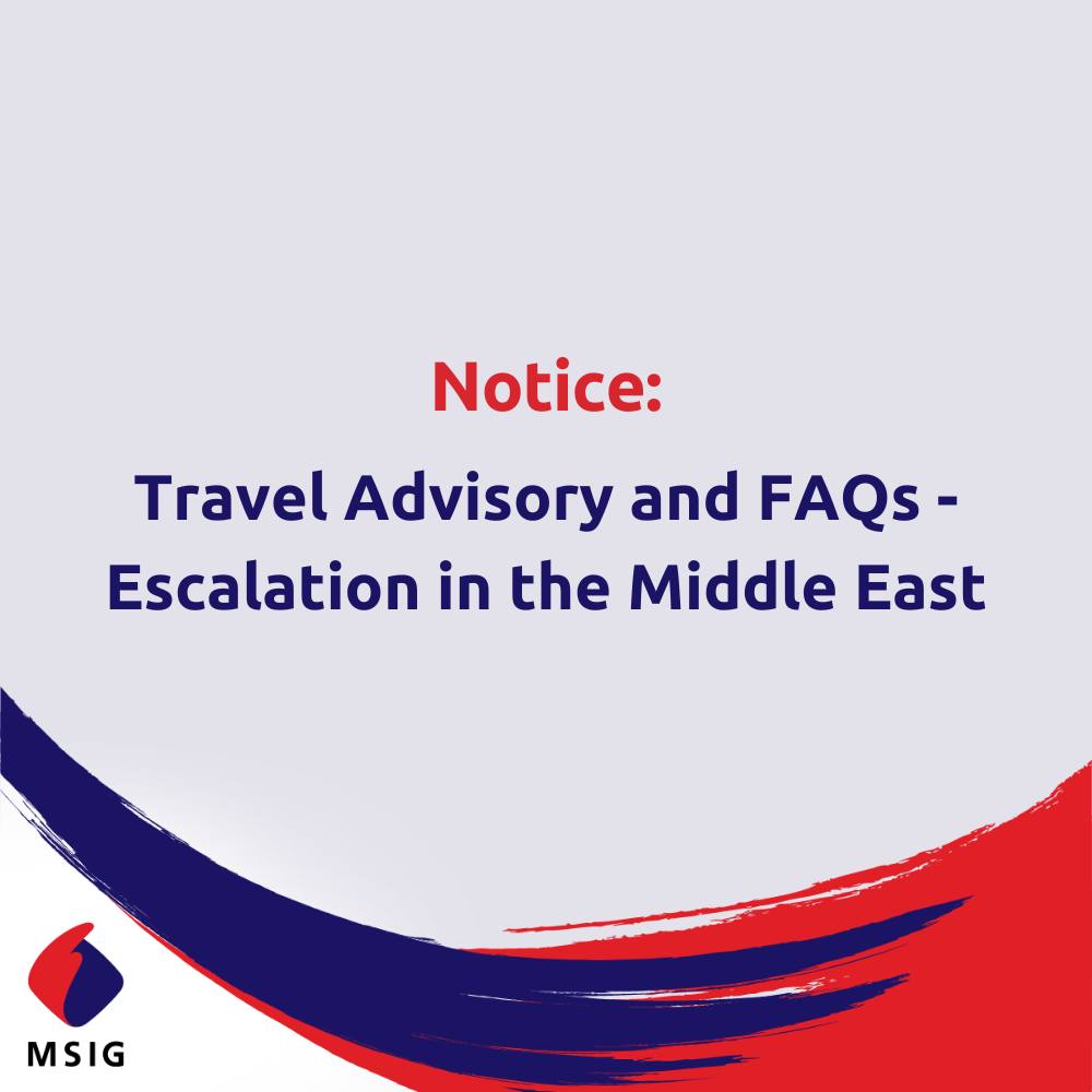 MSIG - Dear MSIG policyholders, In light of the recent... | Facebook