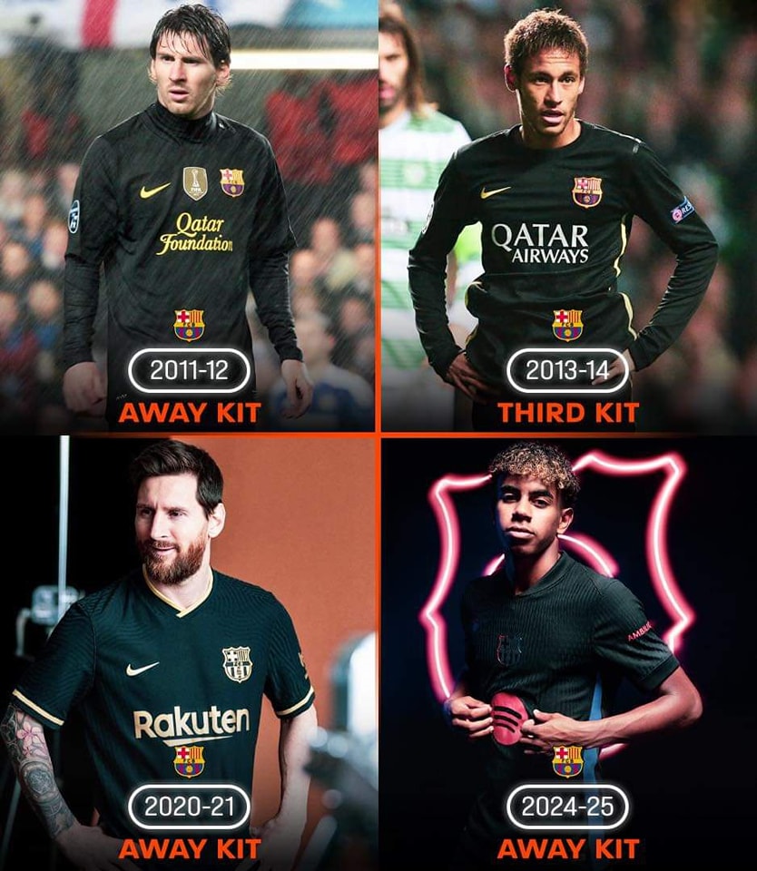 FC Barcelona is wearing black for the fourth time in history