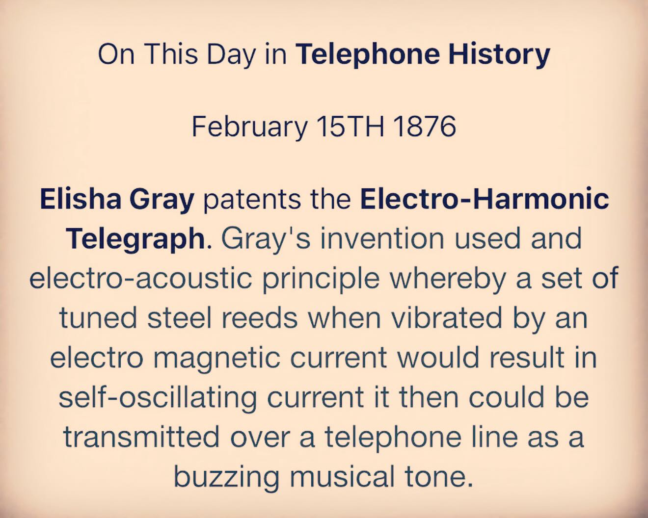 LongIsland - On This Day in Telephone History February 15TH 1876 Elisha ...