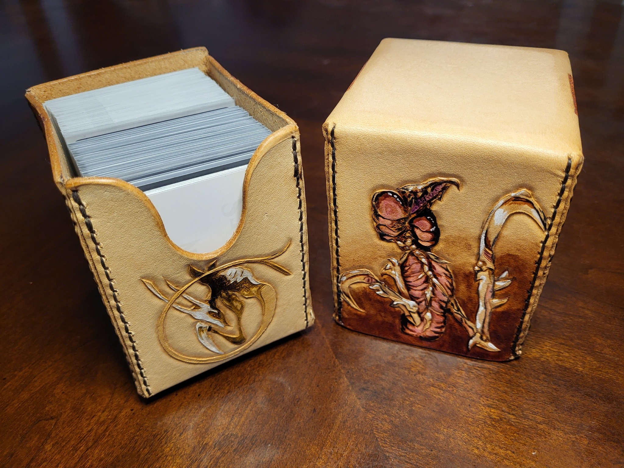custom mtg card box VEHASAYO Deck Box, Make Your Own Card Cases, Premium Leather Deck Case for TCG, MTG, CCG, OCG Storage, Compatible with Magic The Gathering : Toys & Games Custom Magic: The Gathering deck