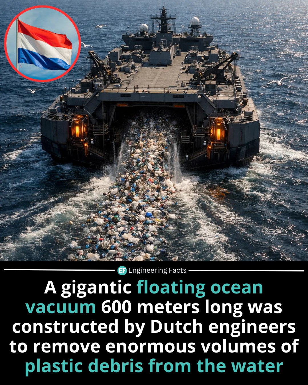 A massive ocean cleanup system is... - Engineering Facts | Facebook