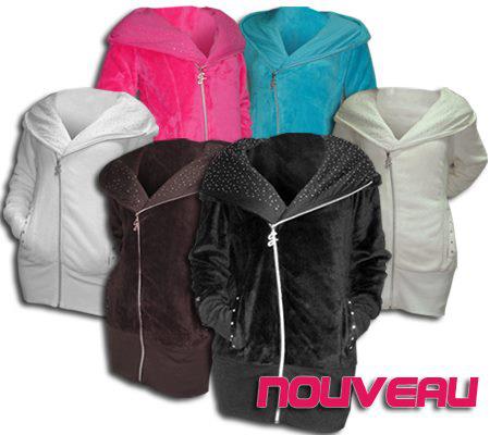 Veste Geffen Femme - Taille 2XL - Noir - Doublure Fausse Fourrure - Neuf Avec Étiquettes