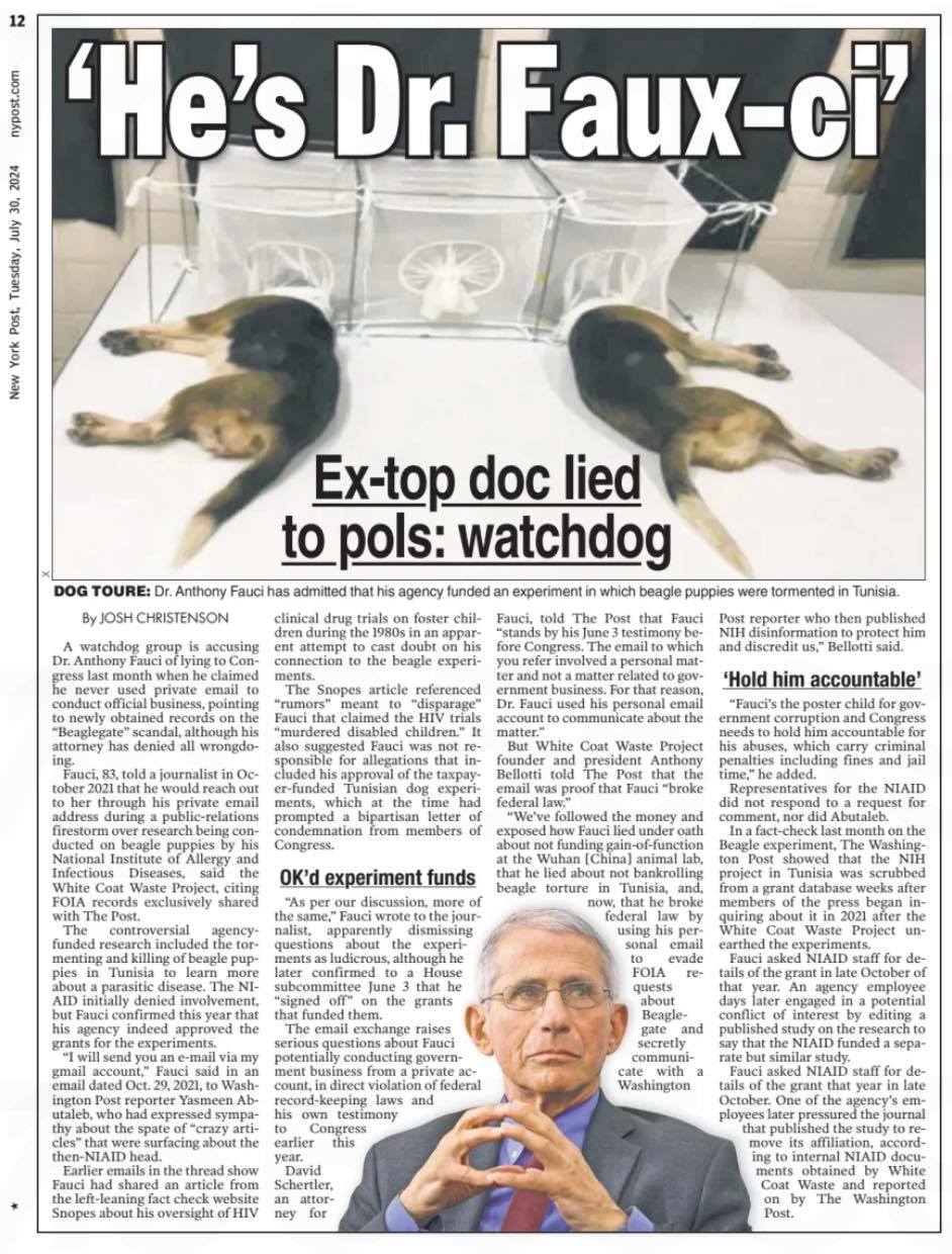 White Coat Waste Project - Our #BeagleGate investigation is a major New ...