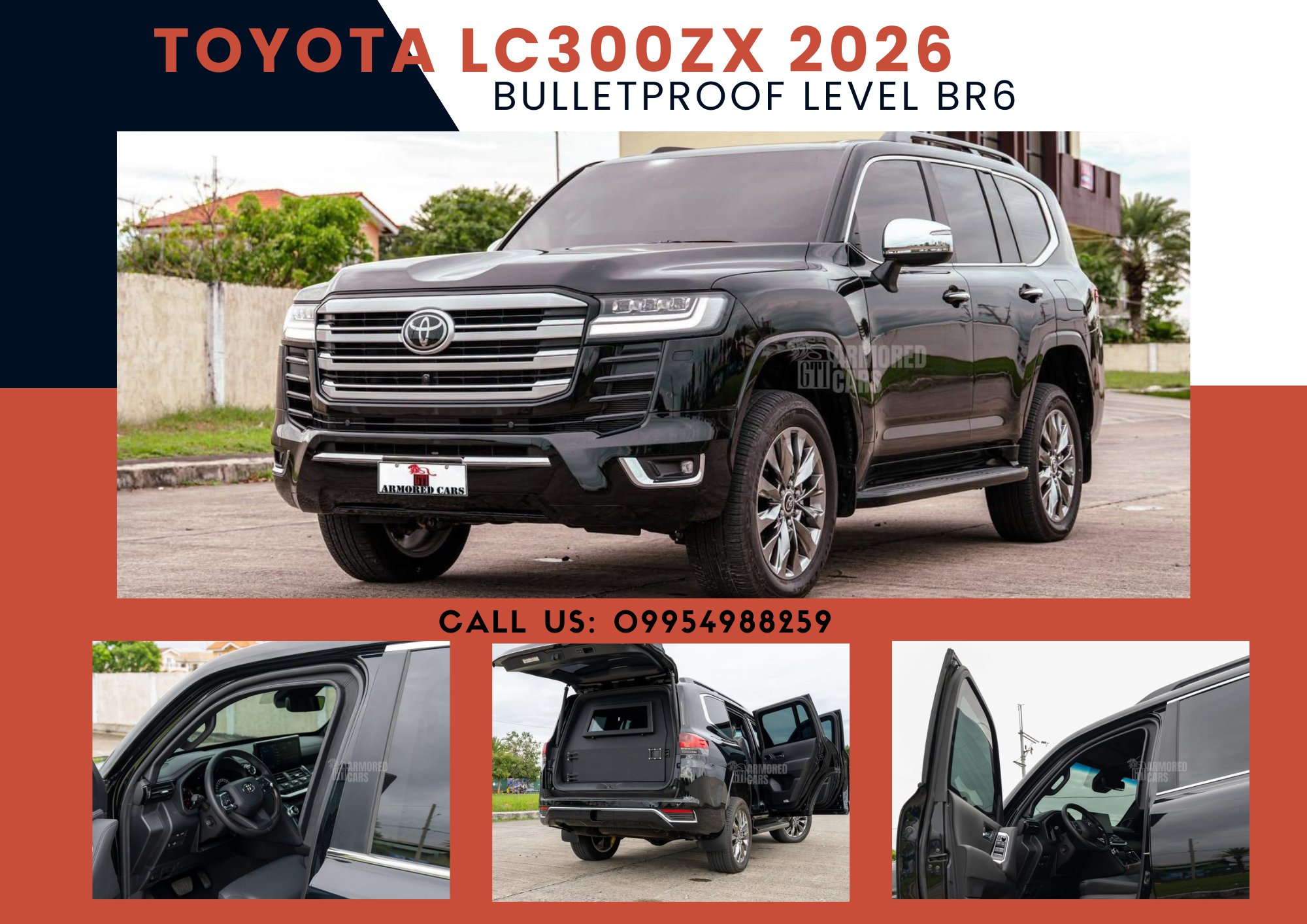 Toyota Land Cruiser LC300 ZX 2026 BR6 armored for sale in Manila