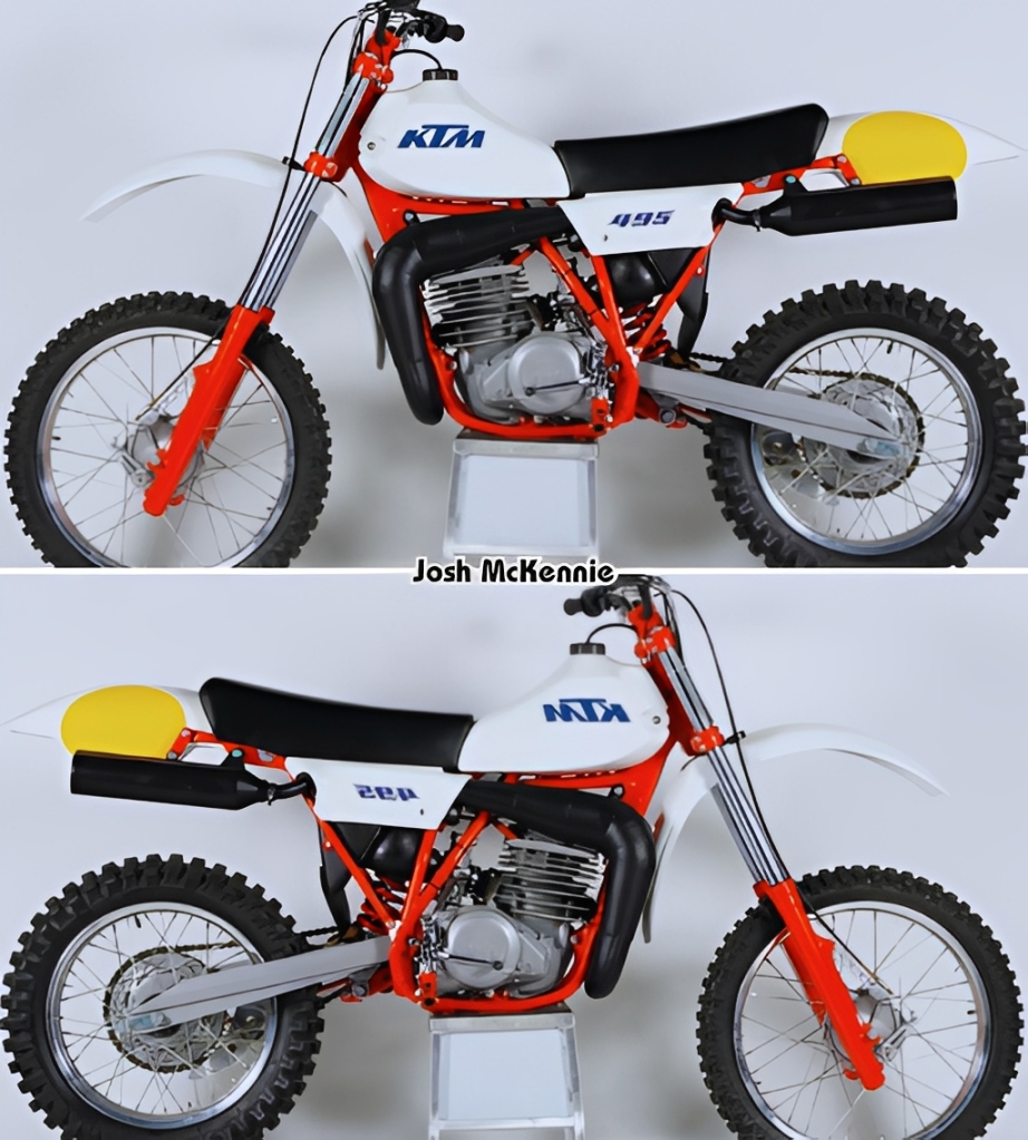 1982 KTM 495 motocross bike history and specs