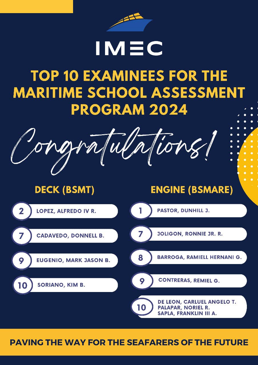 We extend our congratulations to our... - IMEC Philippines