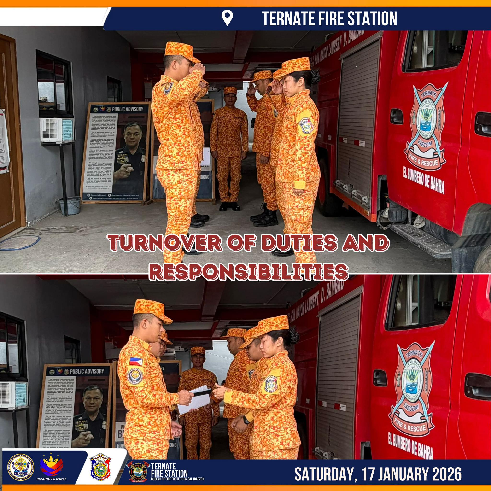 Bfp Ternate FS - 17 January 2026 𝐓𝐔𝐑𝐍𝐎𝐕𝐄𝐑 𝐎𝐅 𝐃𝐔𝐓𝐈𝐄𝐒 𝐀𝐍𝐃 ...