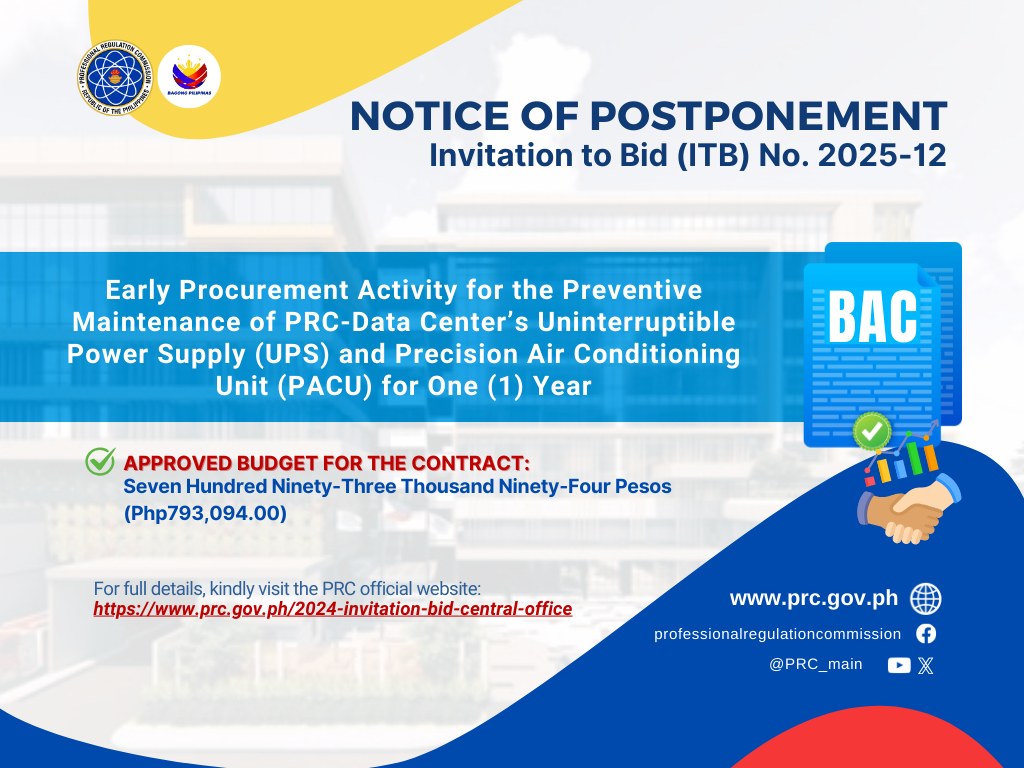 Notice of... - Professional Regulation Commission