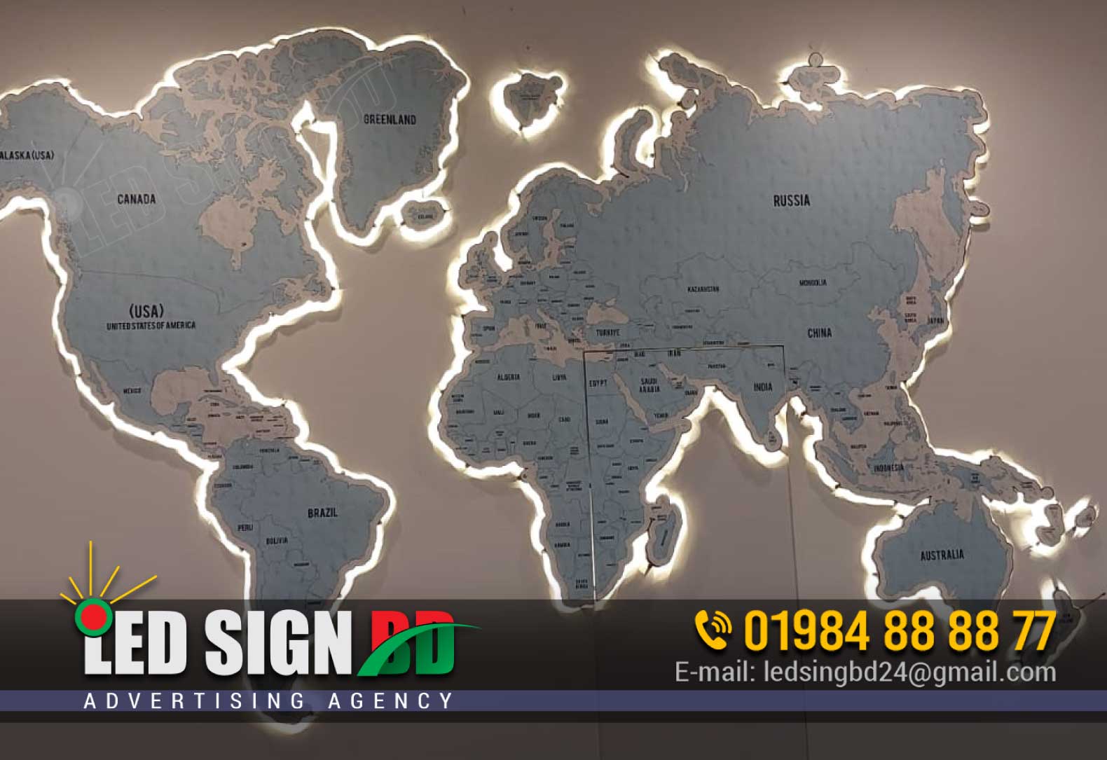 LED SIGN BD - MS Magnetic Wall Map. Magnetic Wall Maps....