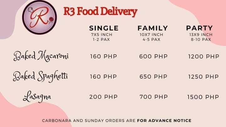 R3 Food Delivery | Quezon City