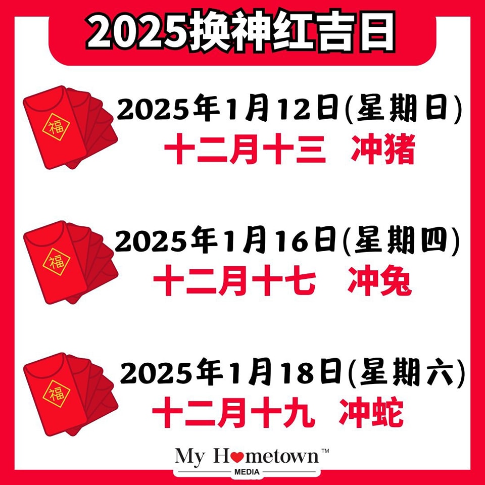 2025年换神红吉日表！... - Johor My Hometown 我来自柔佛 | Facebook