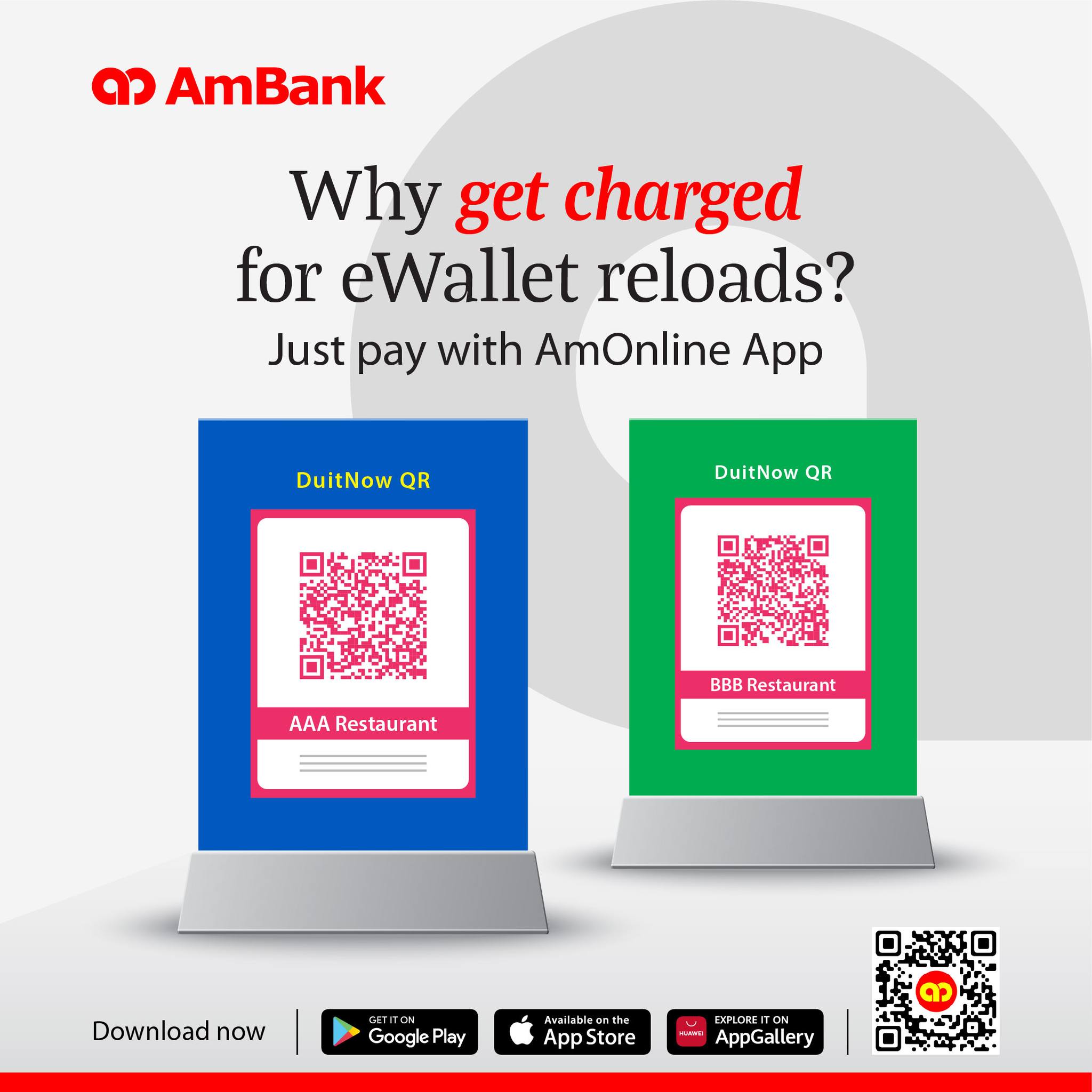 AmBank - Skip the eWallet top-up fees! Just use AmOnline... | Facebook