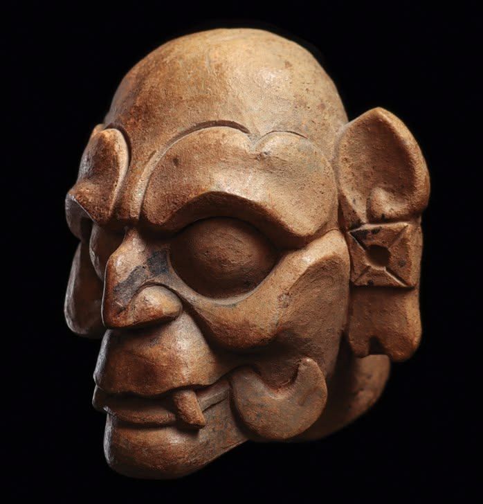 Tlaloc depicted in ancient Mexican ceramic