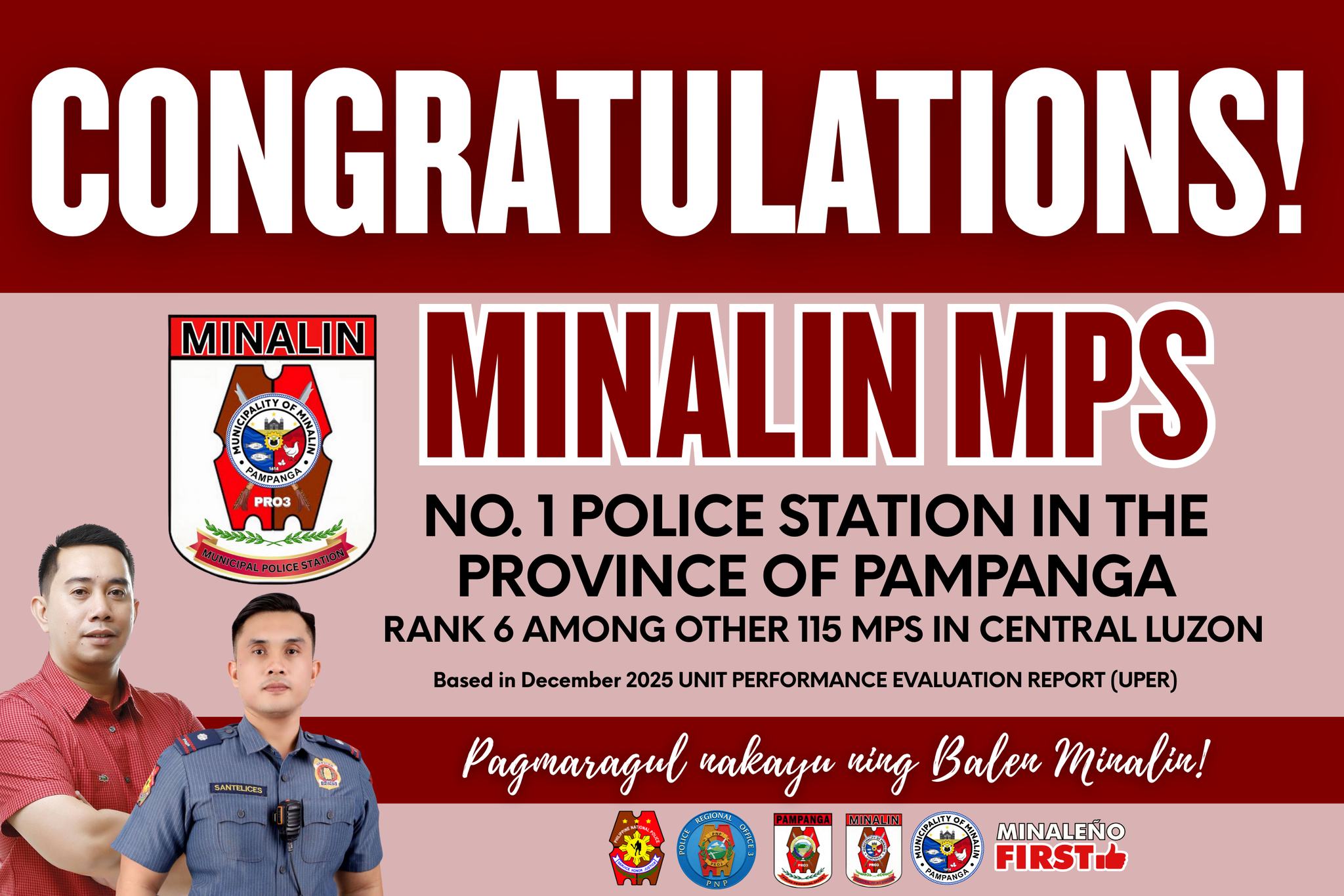 Mayor - On behalf of the people of Minalin, I extend my heartfelt ...