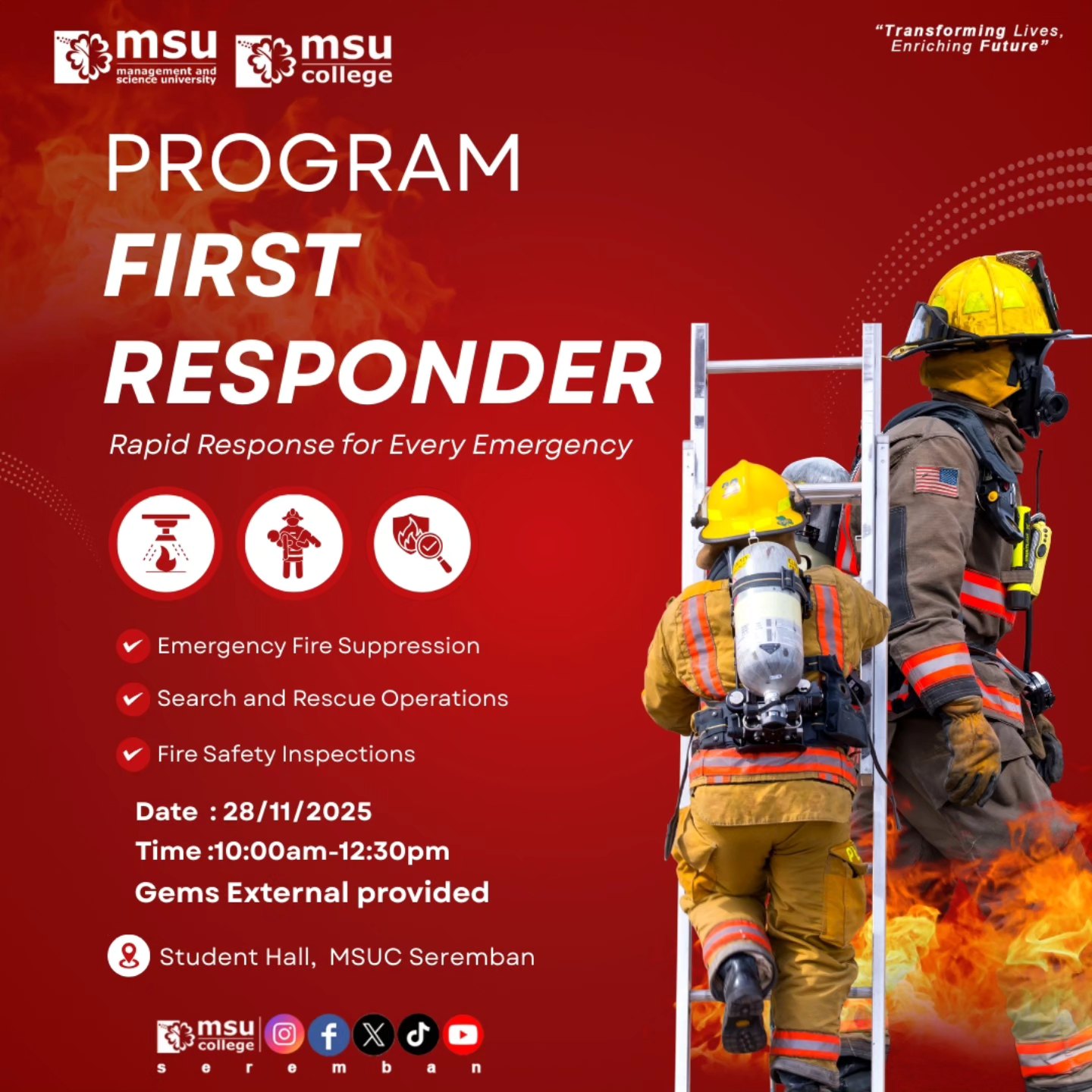 MSU - 🔥 Basic Talk: FIRST RESPONDER Learn essential emergency response ...