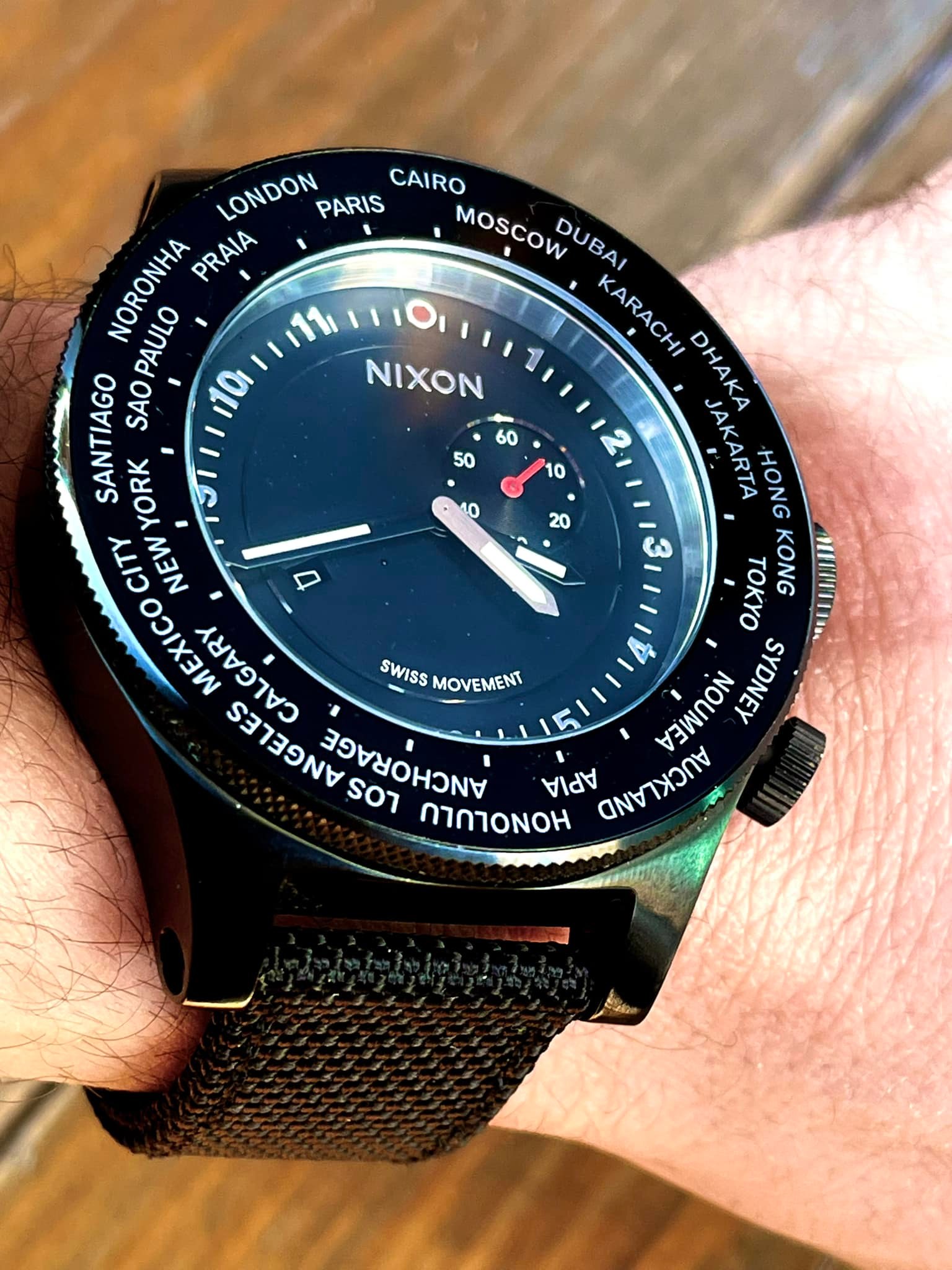One of the best traveling watches ever , nixon the passport, with 