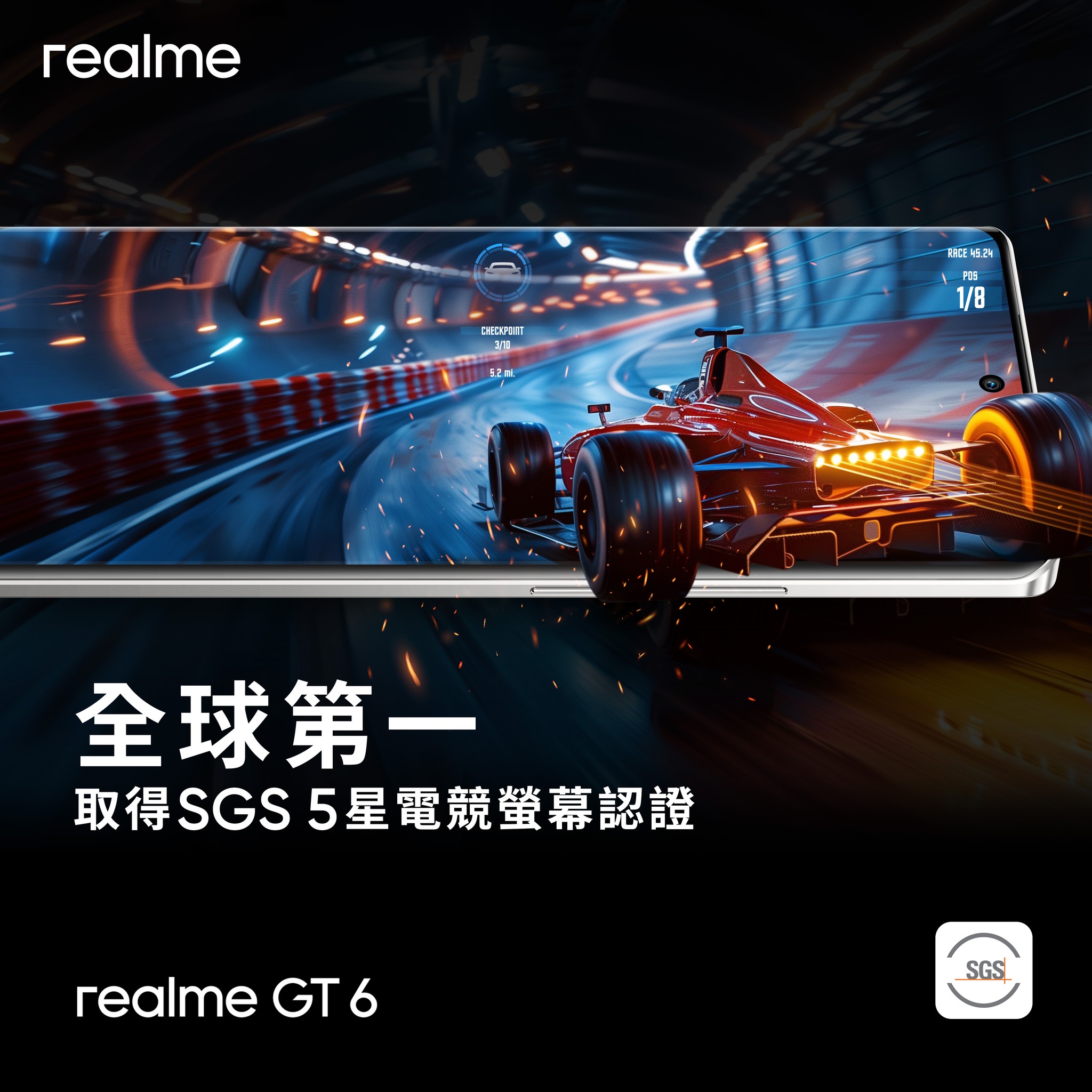 realme - 🎮螢幕好，打手遊才過癮🎮 全球第一取得SGS 5星電競螢幕認證，...
