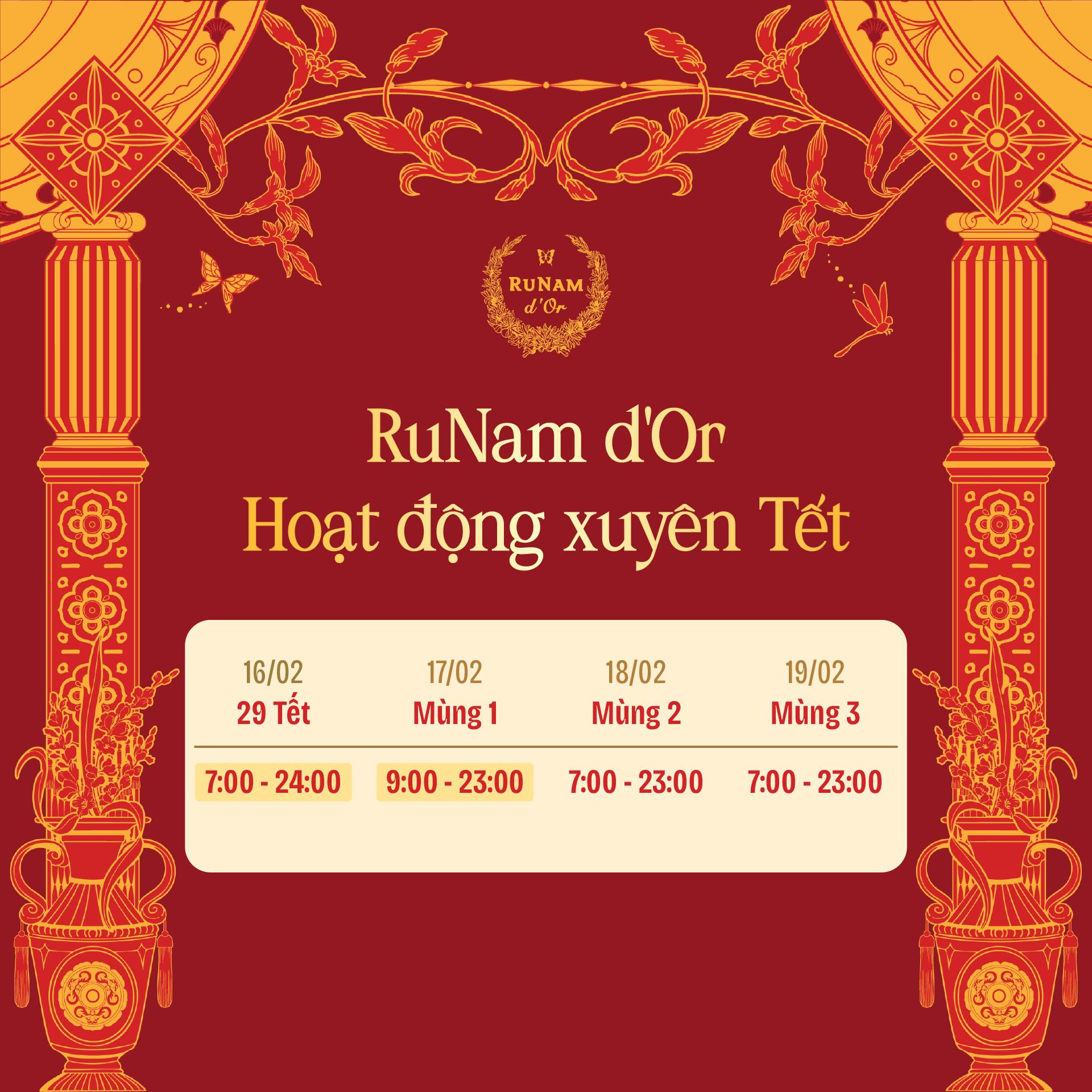 RuNam - 𝐑𝐮𝐍𝐚𝐦 𝐝’𝐎𝐫 𝐰𝐞𝐥𝐜𝐨𝐦𝐞𝐬 𝐓𝐞𝐭 𝟐𝟎𝟐𝟔 - 𝐎𝐩𝐞𝐧 𝐚𝐥𝐥 𝐡𝐨𝐥𝐢𝐝𝐚𝐲 𝐥𝐨𝐧𝐠 Tet marks ...