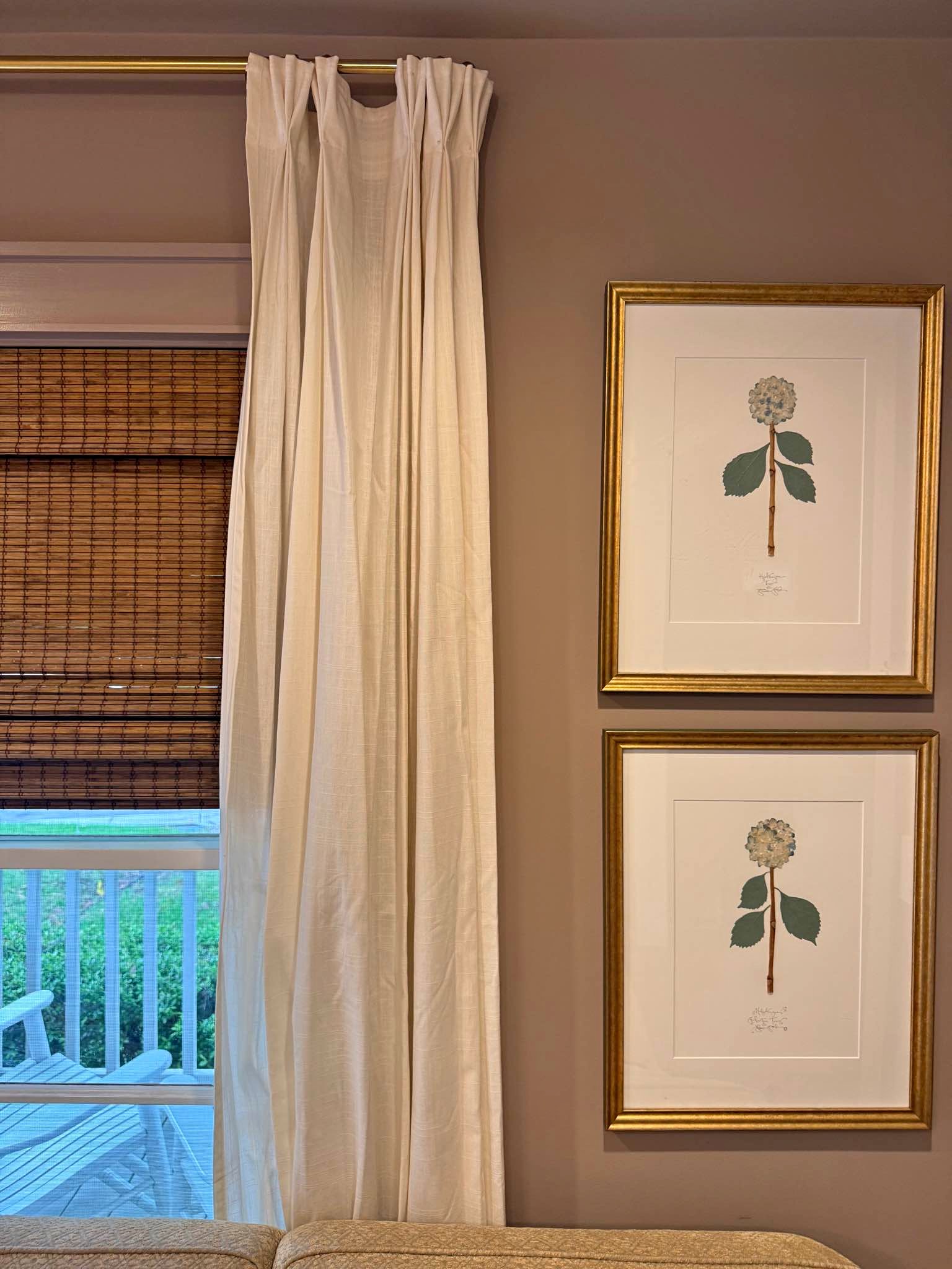 Ballard Design Curtain Rods and Linen White Curtains - Curtains ...