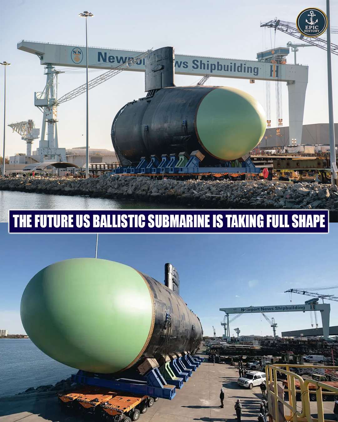 Epic - The bow section of the Columbia-class nuclear-powered ballistic ...