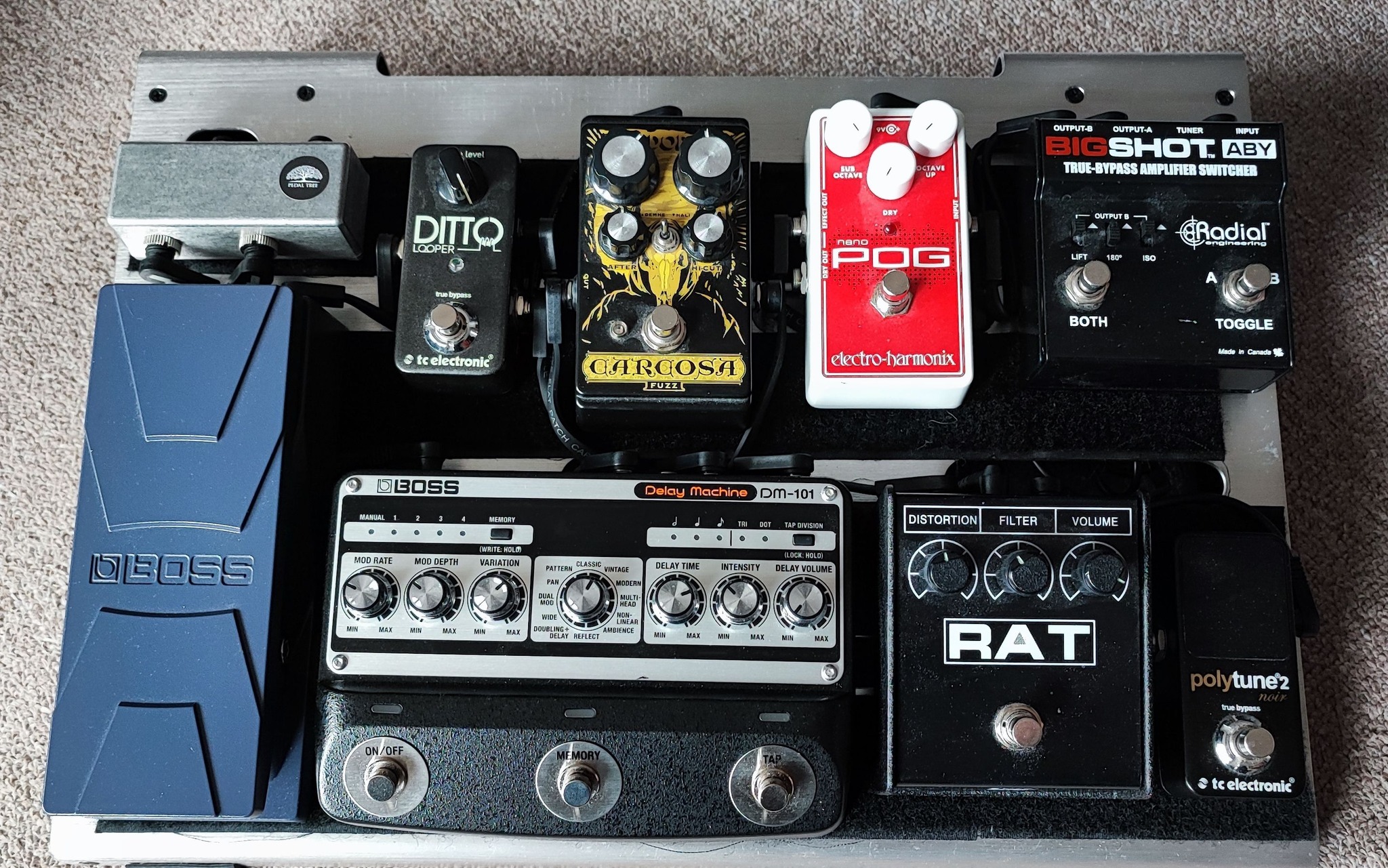 Modified Proco Rat 2 with bass and filter upgrades