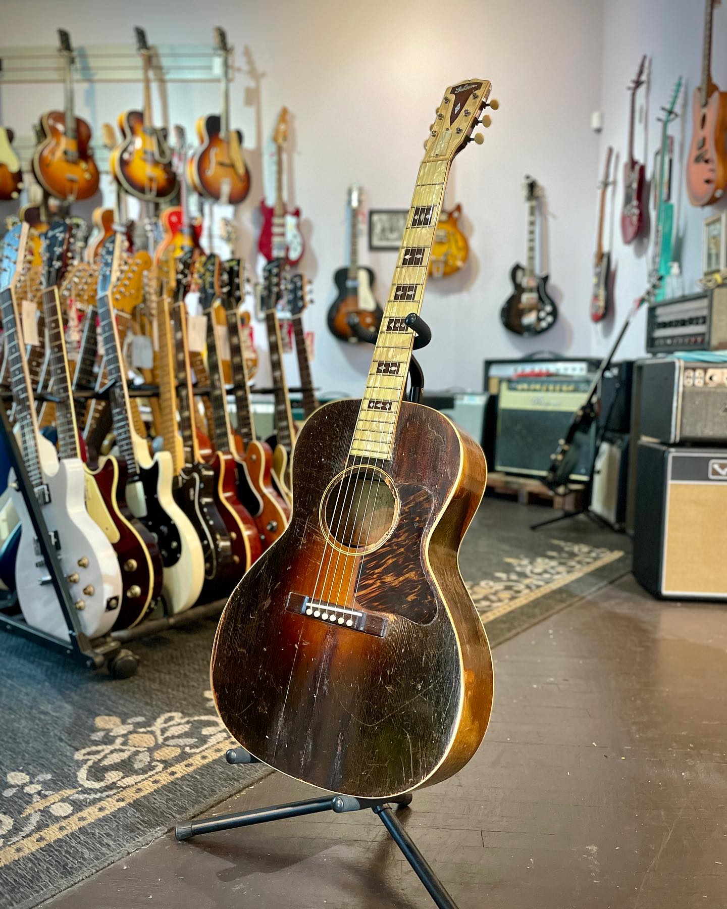 Built in 1951 and still a showstopper, this Gibson L-4C offers