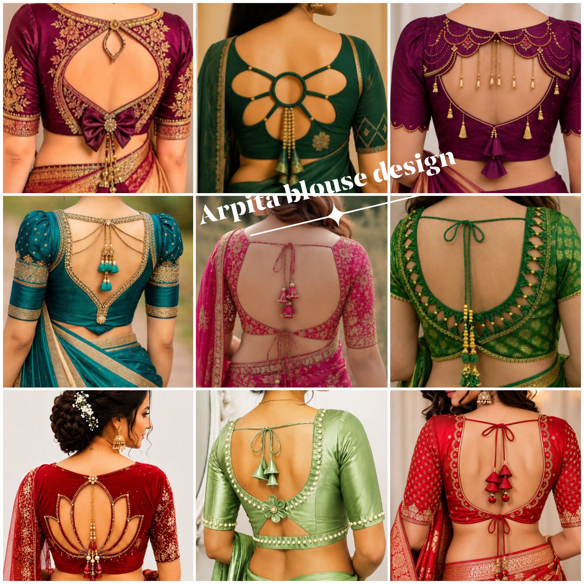Arpita - Shaadi season popular blouse back neck designs | Facebook