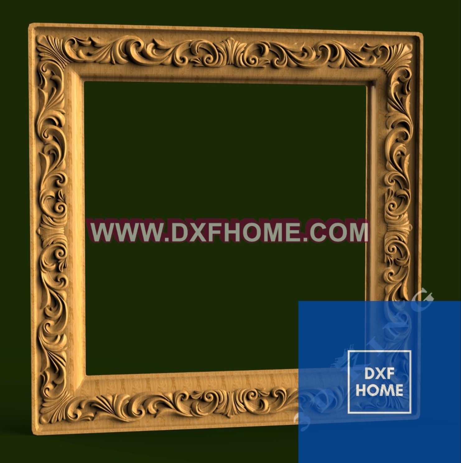 DXF - Square Frame STL125 Download free DXF & STL files for CNC & 3D ...