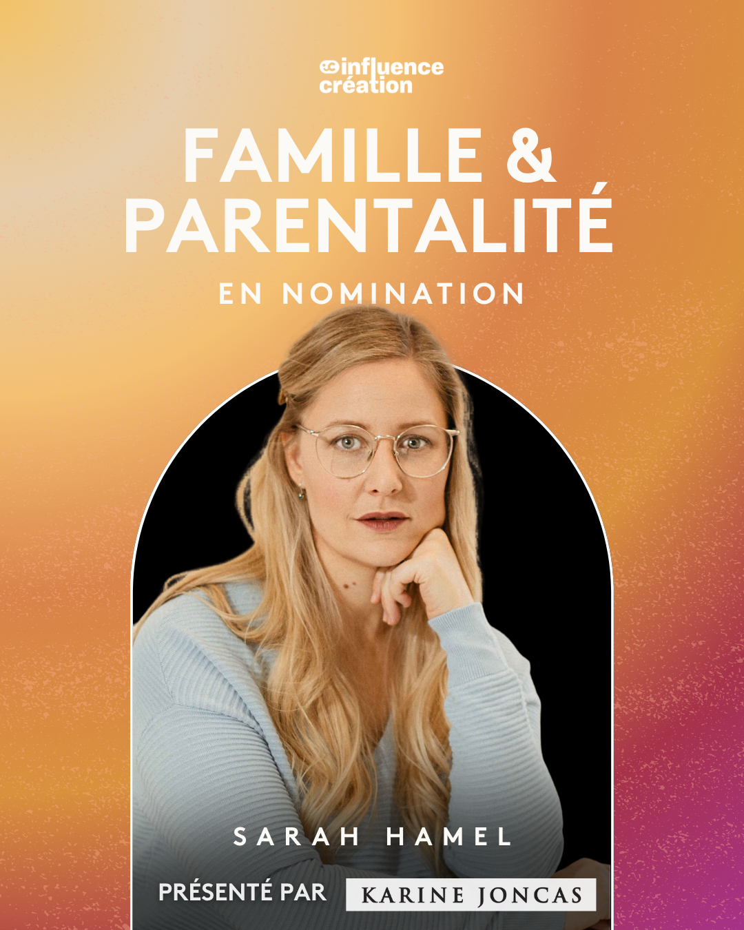 Je suis bourrée de gratitude d'être encore en nomination au gala influence  création dans la catégorie Famille et parentalité! Pour voter, c'est juste  ici :  https://wavency.outgrow.us/vote-du-public-gala-influencecreation-4e-edition