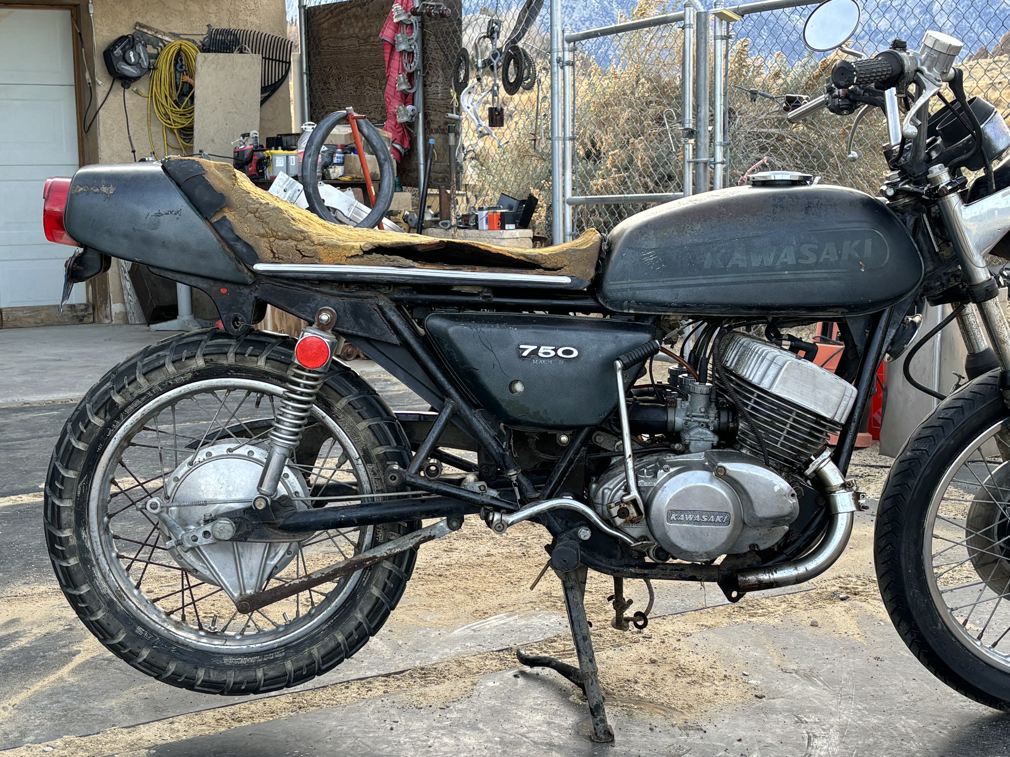 74 H2 Mark IV 750, I'm in the process of striping the bike down
