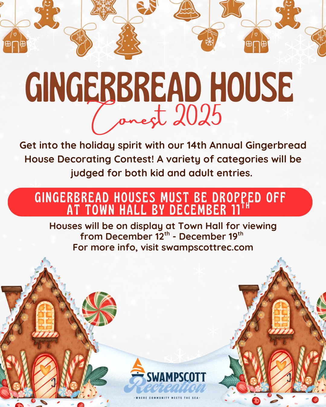 Swampscott - 🎄🏠 Call for Entries: Gingerbread Houses! 🏠🎄 Get creative ...
