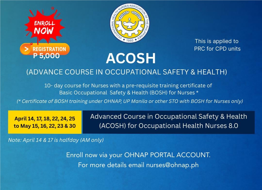 🚨 LEVEL UP YOUR NURSING CAREER! 🚨 📘 ACOSH 7.0 – Advanced Course in ...
