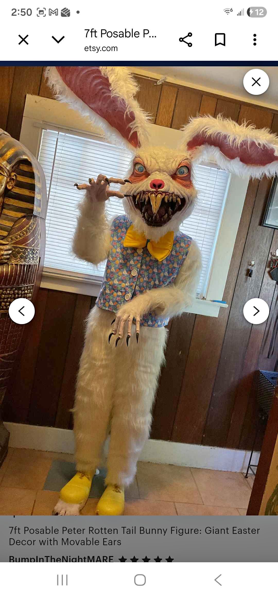 Halloween 7ft scary Easter rabbit prop 1 of a kind - Miscellaneous ...